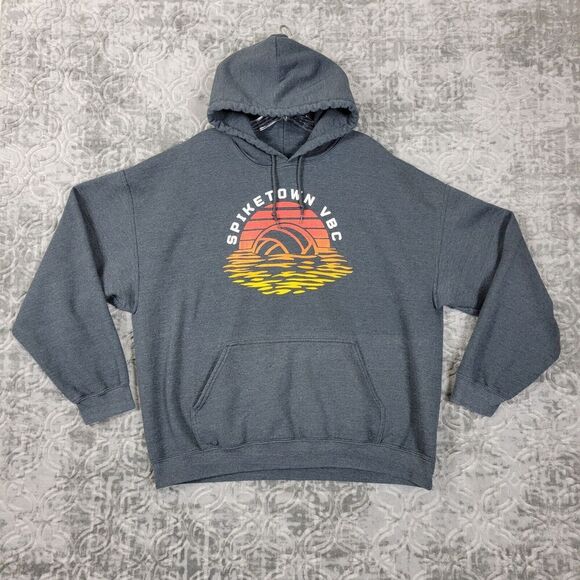 Spiketown VBC Hoodie Adult Extra Large Gray Sweatshirt Volleyball Beach - Picture 1 of 7